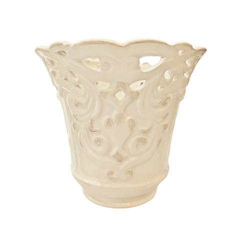The art of Nacchi Perforated ceramic vase D17x15 cm