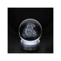 Hervit Sfera in cristallo Crystal Planet Orsetto disegno 3D D8 cm - Angelica Home Stabia