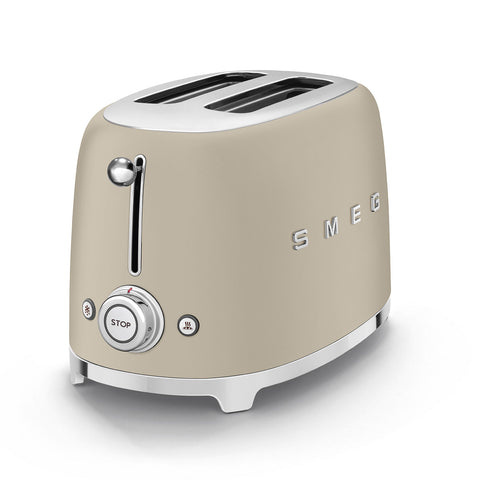 SMEG 2-Slice Stainless Steel Toaster Moonlight Beige 950W 198x310 cm