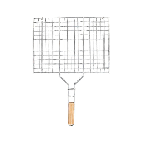 Estia Home Griglia barbeque in metallo, manico in legno 49x30cm
