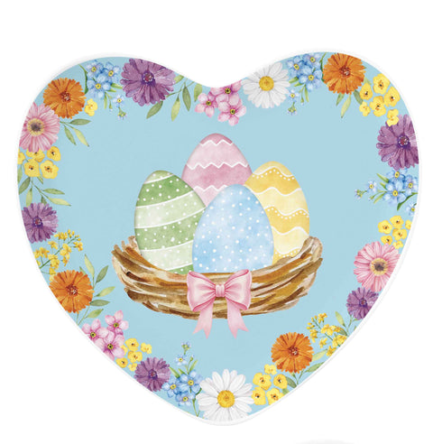 Easy Life Piatto cuore di pasqua in porcellana "Egg Hunt" 20x19 cm 6 varianti(1 unità)