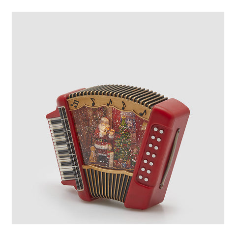 EDG Carillon fisarmonica Led e glitter con musica 26x7,7xH19 cm