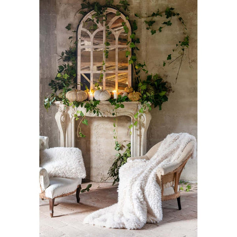 Plaid en fausse fourrure ivoire Blanc Mariclò 770 g/m² 140 x 170 cm