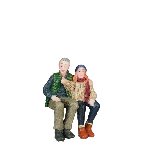 Luville Personaggio Nonno e nipote in resina 3x2xh5,5 cm