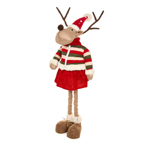 Clouds of Fabric Christmas Reindeer Puppet "Christmas Card" 24x18xH90 cm 2 variants (1pc)