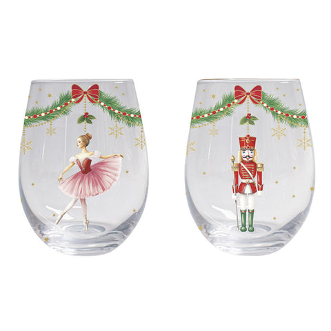 Easy Life Lot de 2 verres en verre de Noël "Magie de Noel" 500 ML