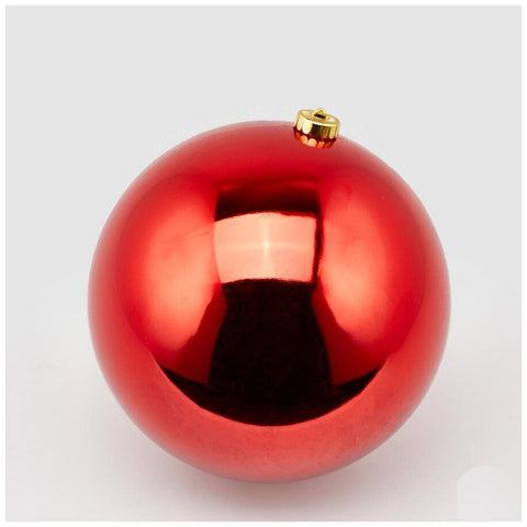 EDG - Enzo De Gasperi Grande boule de Noël rouge brillant D20 cm