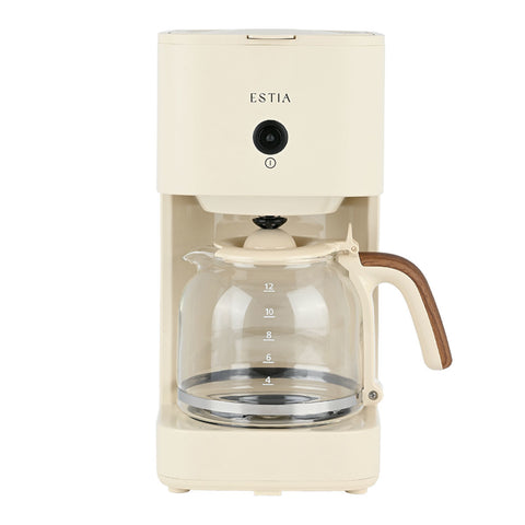 Estia Home Macchina da caffè + caraffa in vetro "Pure Cream Edition" 900W 1.5LT