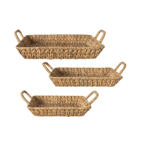 L'Art du Nacchi Plateau Rectangulaire en Jacinthe d'Eau 3 Variations (1 Unité)