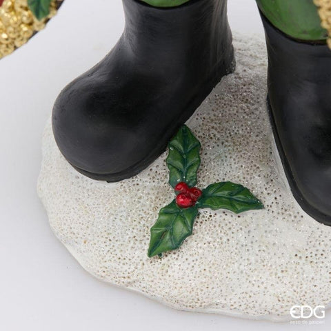 EDG Figurine Père Noël décoration de Noël polyrésine 17x16xH37 cm