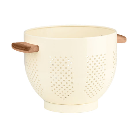 Estia Home Scolapasta in alluminio avorio con manici "Allure" D22xH18 cm
