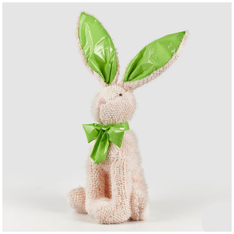 EDG Enzo De Gasperi Coniglio Peluche di Pasqua in tessuto morbido rosa pallido 26x20xH60 cm - Angelica Home Stabia