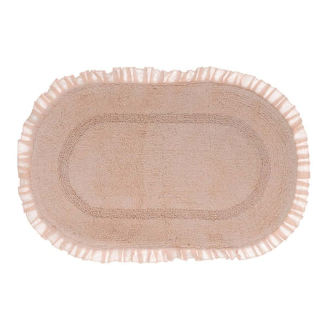 Blanc Mariclò Tappeto bagno in cotone rosa con gala "Bagno Chiaro" 50x80 cm - Angelica Home Stabia