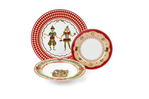 Nuvole di stoffa Servizio piatti di natale 6 posti set 18 piatti D26/19/21 cm