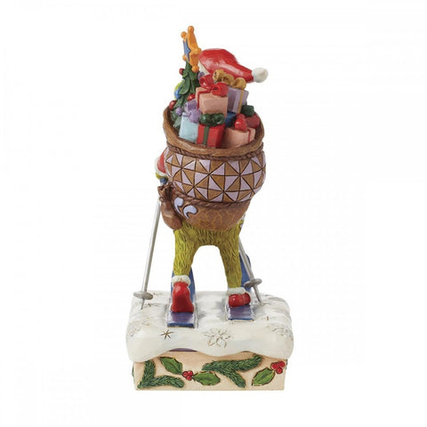 Enesco Statuina natalizia Grinch con sci "Jim Shore" 8x12xH17 cm