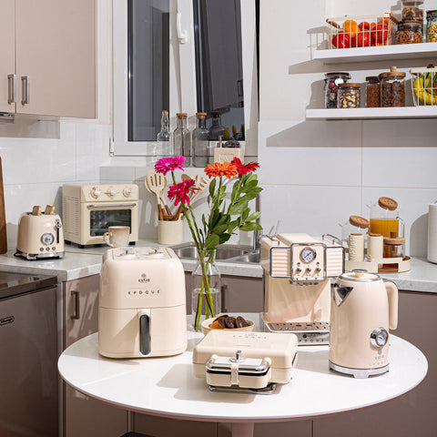 Estia Home Forno Friggitrice ad Aria in acciaio inox Crema "Epoque" 1400W 12lt