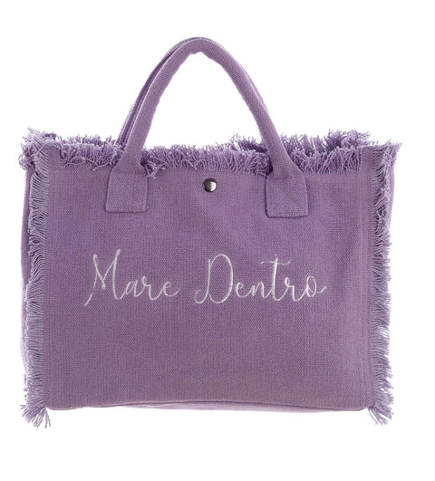 Sac de plage en coton Blanc Mariclò 35x25x14 cm 3 variantes (1 unité)