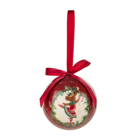 Nuvole di Stoffa Set 14 Palline con confezione "Bear Wonderland", vintage D7.5 cm