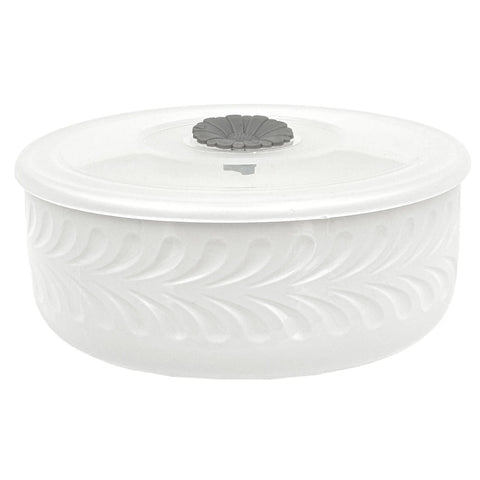 La Porcellana Bianca Ciotola in porcellana tappo foglie "InTavola" D13 cm