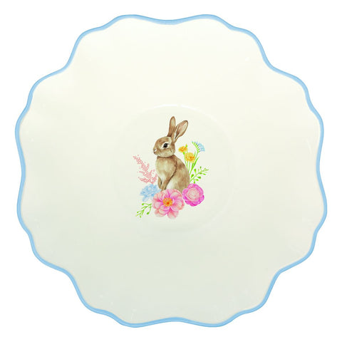 Easy Life Ciotola di pasqua in porcellana con coniglio e fiori "Tres Jolie" D20 cm