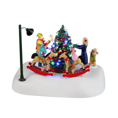 LEMAX Scène lumineuse LED mobile "Rockin' Around The Christmas Tree" H12,5 x 17,1 x 12,4 cm