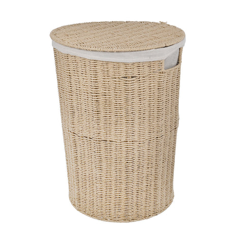 Estia Home Cesto Porta Biancheria da bagno con tessuto interno "Botanica" D40xH50cm