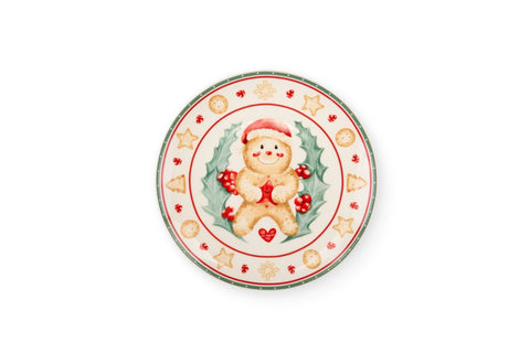 Nuvole di Stoffa Set 2 piattini dolce/frutta natalizi "DELICIOUS CHRISTMAS" D20,3 cm