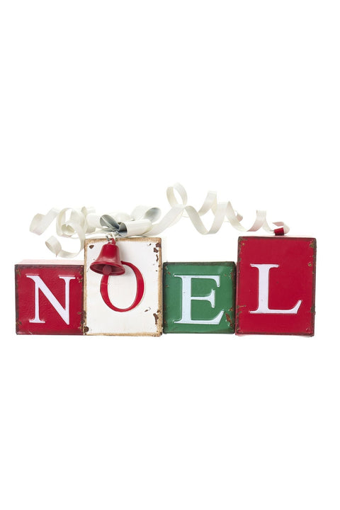 Nuvole di Stoffa Decoro NOEL in metallo "Storia di Natale" 33x6.5xH15 cm