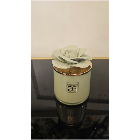 Chiaraela Candela piccola Fiore "Giardino" D7.5xH9 cm 3 varianti(1 unità)