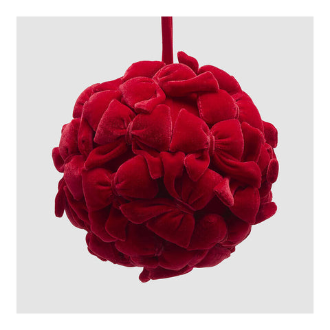 EDG Sfera natalizia con fiocchi D18 cm 2 varianti (1 unità)