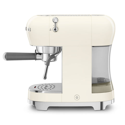 SMEG Espresso coffee machine 2 cups stainless steel cream