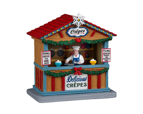 LEMAX Edificio Negozio "Crepes" in resina H10.8x11.3x7 cm