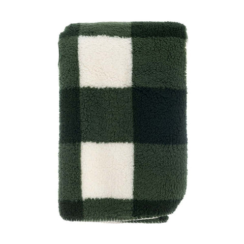 Plaid Sherpa Vert Blanc Mariclò « Soft Essential » 160 x 200 cm