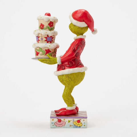 Figurine de Noël Grinch Enesco Jim Shore avec gâteau H23 cm