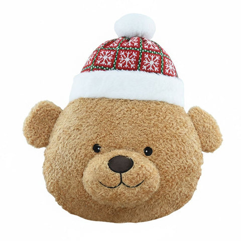 Blanc Mariclò Cuscino arredo Orso sagomato di Natale 35x11xH60 cm