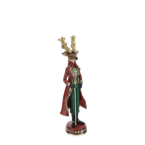 Hervit YORK Christmas deer figurine on resin pedestal H41 cm