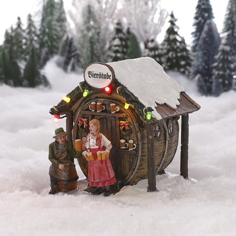 Luville Edificio piccolo Christmas market luci led 11x11,5xh11,5 cm