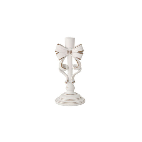 L'Art de Nacchi Bougeoir en résine blanc décapé 12x12xH26 cm