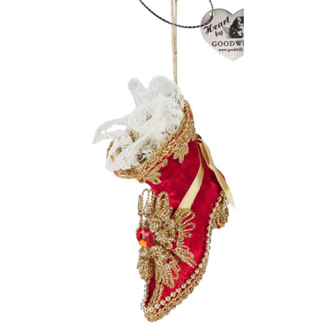 Décoration de Noël GOODWILL Chaussures avec bijoux H11 cm 2 variantes (1 unité)