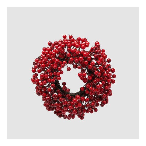 EDG Ghirlanda corona con bacche decoro natalizio rosso Ø22 cm