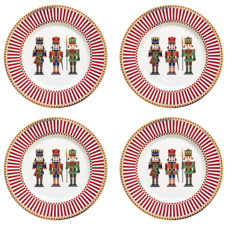 EASY LIFE Christmas Set 4 porcelain dessert plates 19 cm