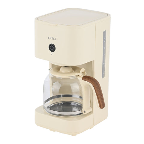 Estia Home Macchina da caffè + caraffa in vetro "Pure Cream Edition" 900W 1.5LT