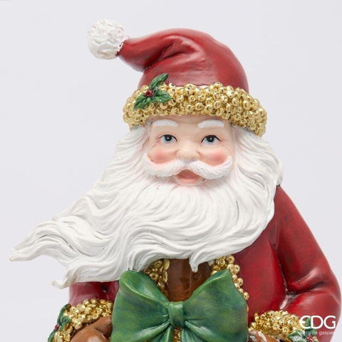 EDG Figurine Père Noël décoration de Noël polyrésine 17x16xH37 cm