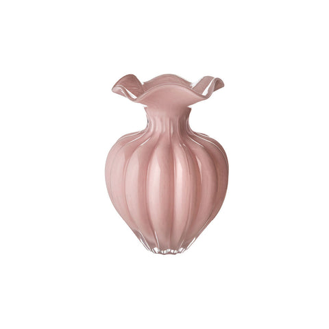 Vase à fleurs en verre rose The Art of Nacchi D18xH29 cm