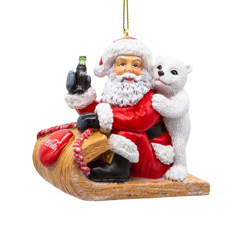 Kurt S. Adler Coca-Cola Santa Claus Sleigh Ornament 7 cm
