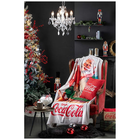 Plaid de Noël Siretessile Coca Cola 120x160 cm 2 variantes (1pc)