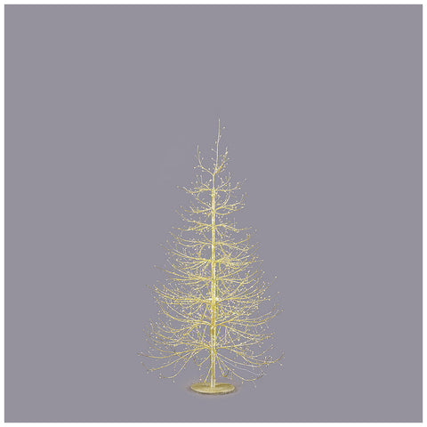 Sapin de Noël EDG Enzo De Gasperi Hêtre Riche 1440 micro LED Or H150xP105 cm