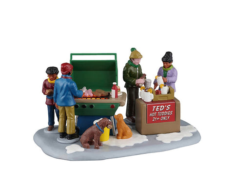 LEMAX Scena Festa invernale di quartiere "Winter Block Party" H7.6x14.5x8.5 cm