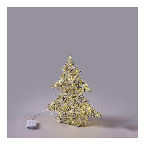 EDG Statuina di natale albero Stripes con 30 micro led 34x10xH40 cm