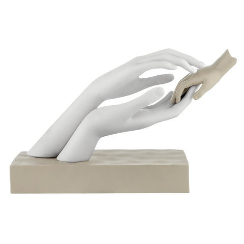 Bongelli Preziosi Statuina mani e manina baby bianco/nocciola 21xH33 cm